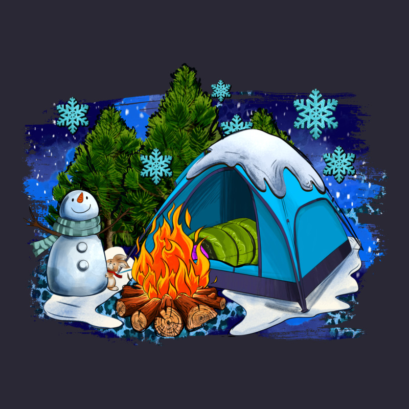 Winter Camping With Camp Fire Vintage Tee by AdoDesignShop | Teevron