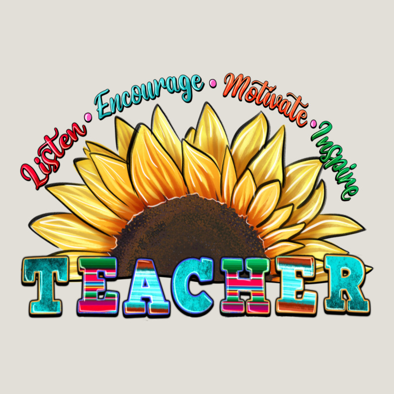 Teacher Sunflower Listen Encourage Motivate Inspir Heavy Core Tee by Zillion Design Studio | Teevron