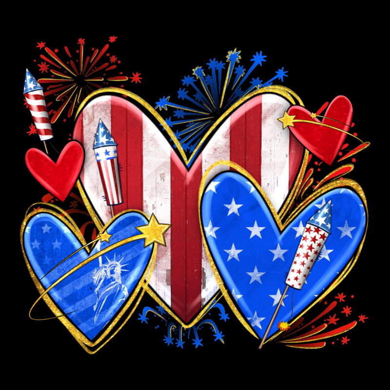 4th Of July Hearts Premium Tee by texasbilliewilder | Teevron