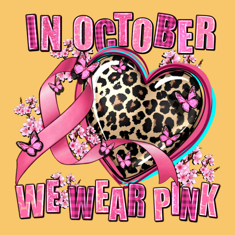 Western Leopard  In October We Wear Pink Heart Vintage Hoodie by AdoDesignShop | Teevron