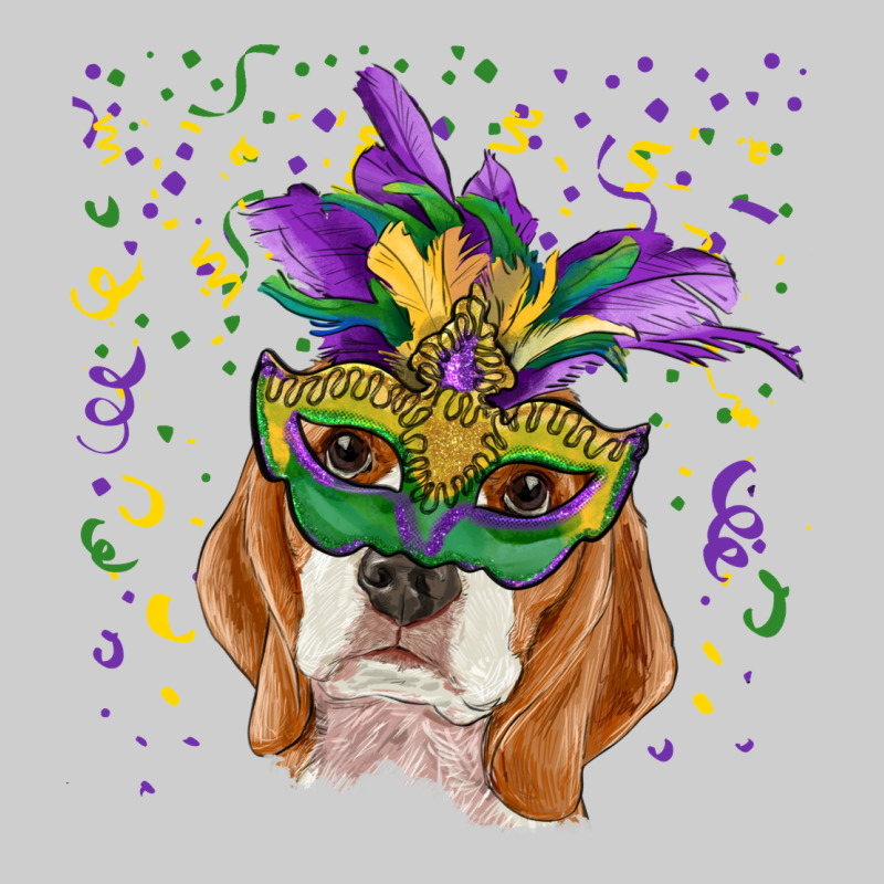 Mardi Gras  Mask Beagle Premium Tee by RanaPortraitStore | Teevron