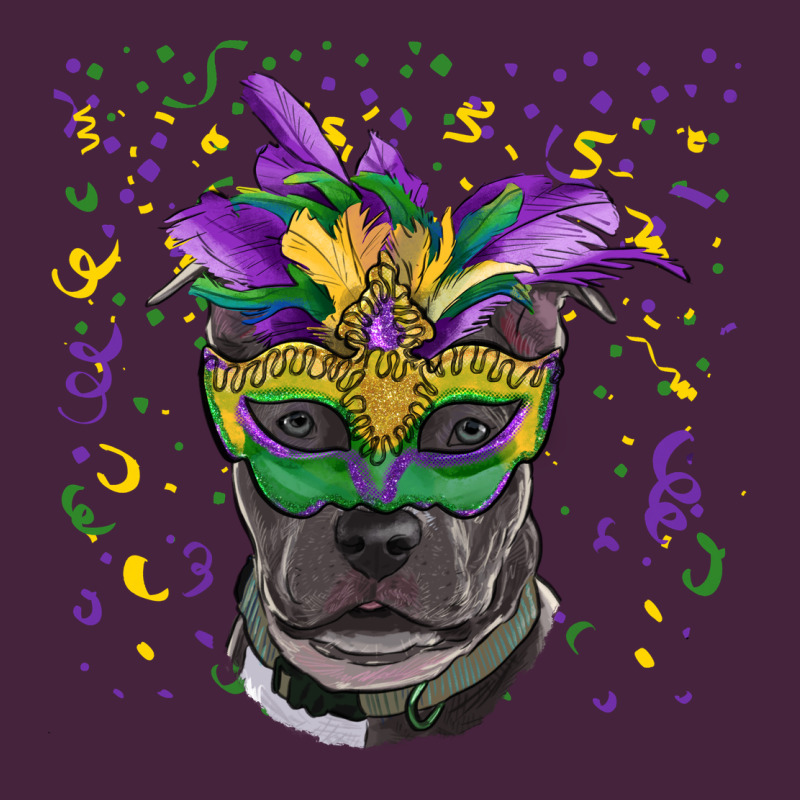 Mardi Gras  Mask Pitbull Premium Tee by RanaPortraitStore | Teevron
