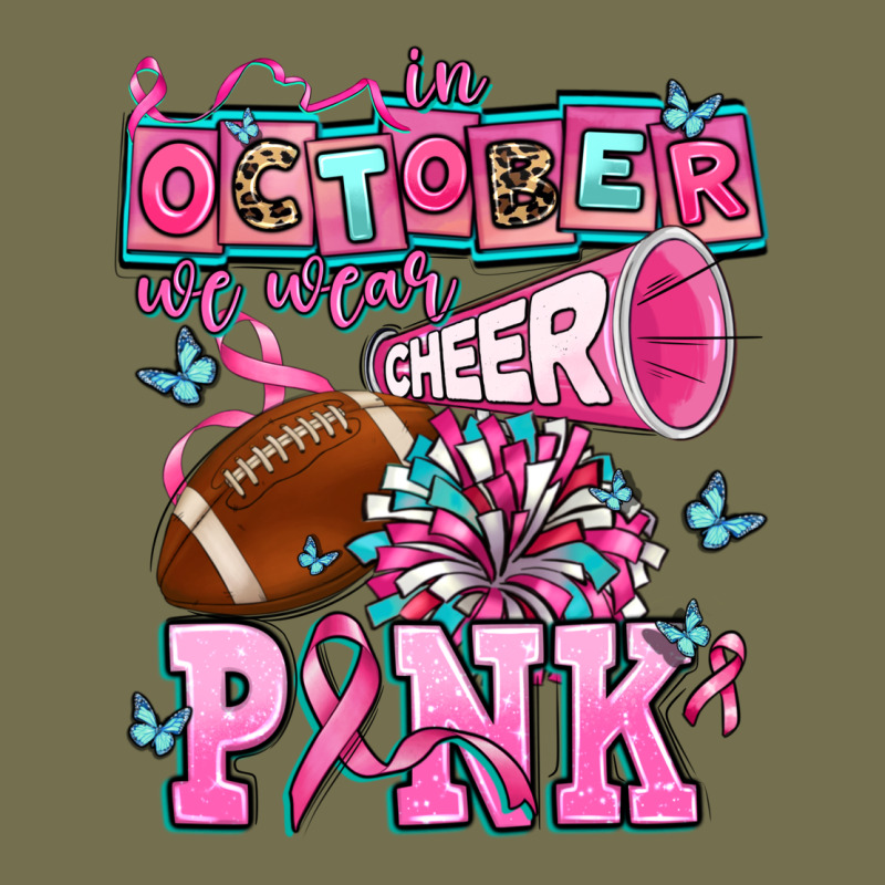 In October We Wear Cheer Pink Football Vintage Hoodie by AdoDesignShop | Teevron