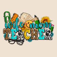 Wife Mom Teacher With Sunflowers Urban Heavy Tee | Teevron