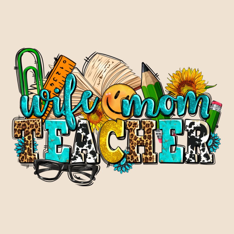 Wife Mom Teacher With Sunflowers Urban Heavy Tee by AdoDesignShop | Teevron