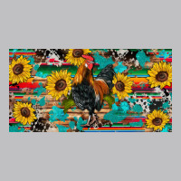 Western Coop Animals Rooster Sunflowers Cowhide Wooden Serape Glitter Classic Tee | Teevron
