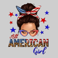 All American Girl Messy Bun Premium Tee | Teevron