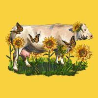 Charolais Cow With Sunflower Premium Sweatshirt | Teevron