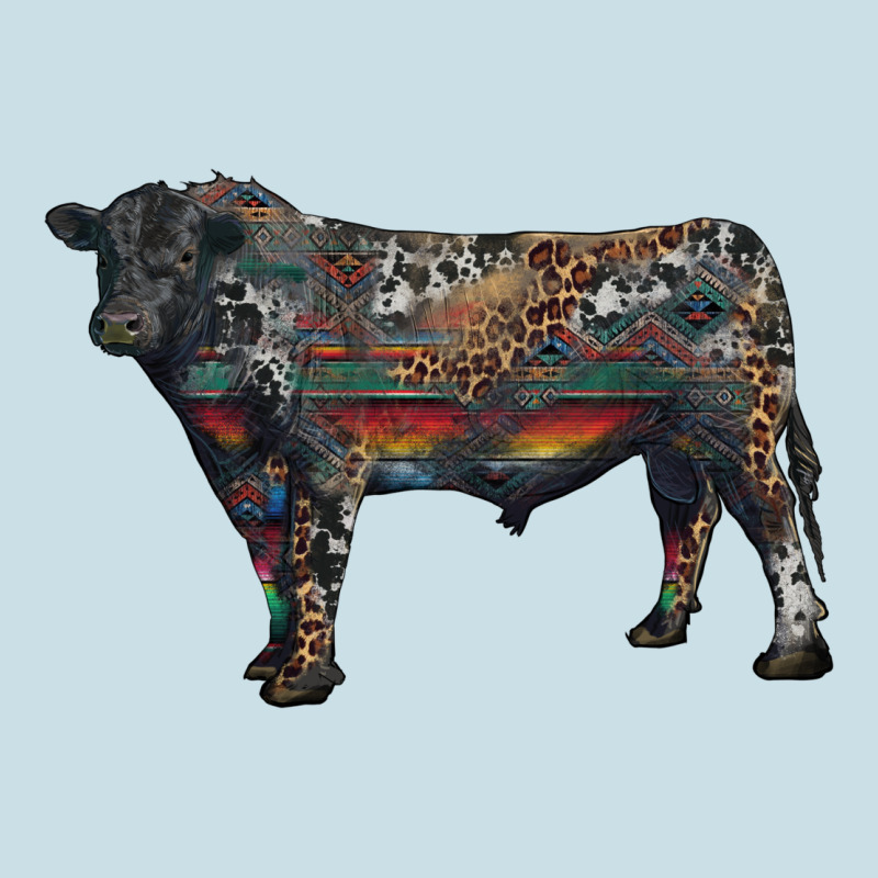 Black Angus Bull With Western Patterns Ladies Tee by RanaPortraitStore | Teevron