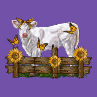 Charolais Calf With Sunflowers Premium Sweatshirt | Teevron