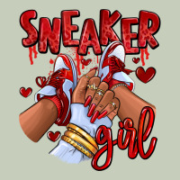 Red Sneaker Girl Afro Woman Ladies Tee | Teevron