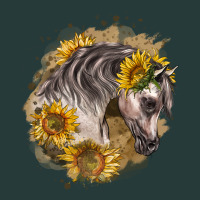 Arabian Horse With Sunflowers Premium Sweatshirt | Teevron