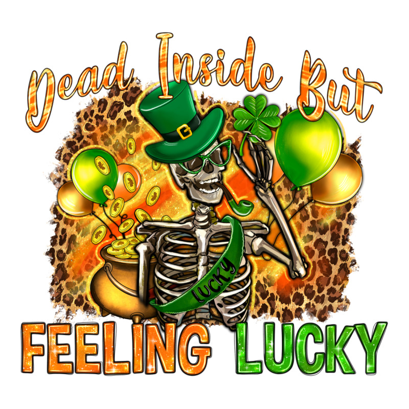 Dead Inside But Feeling Lucky Long Sleeve Tee by NancyCooperArtShop | Teevron