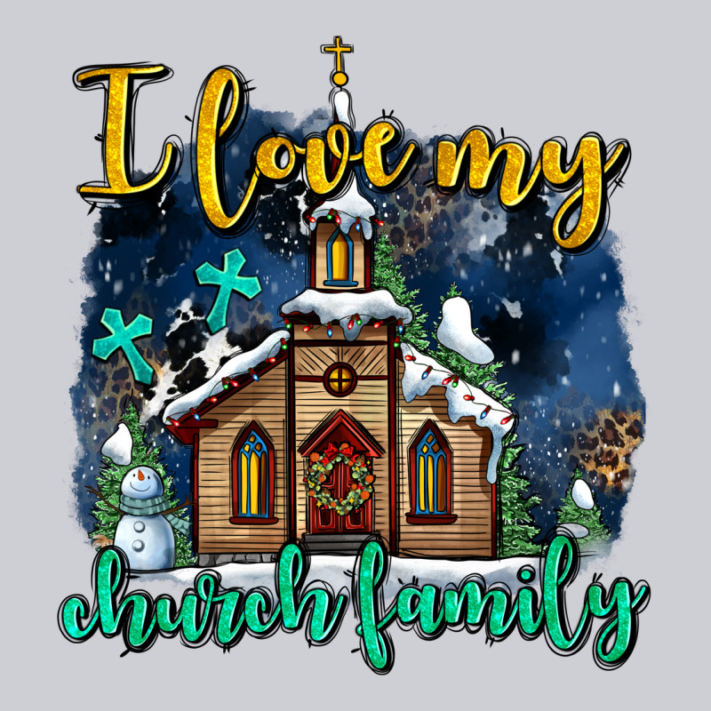 Christmas Church And Snow   ı Love My Church Family Heavyweight Sweatshirt by AdoDesignShop | Teevron