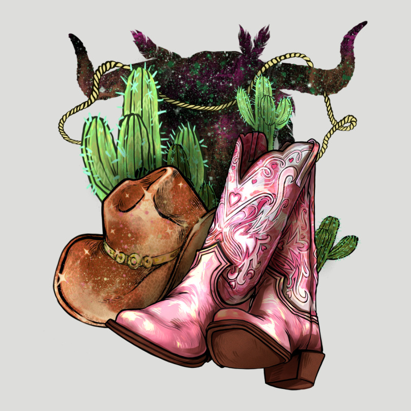 Cowgirl Boots Hat Horns Cactus Zipper Hoodie by NancyCooperArtShop | Teevron