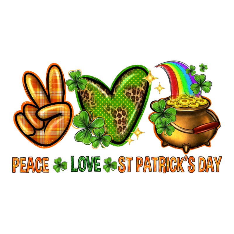 Peace Love St Patricks Day Long Sleeve Tee by NancyCooperArtShop | Teevron