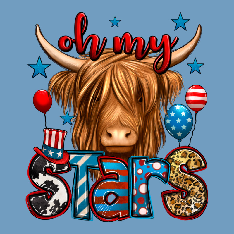 Oh My Stars 4th Of July Shaggy Cow Urban Heavy Tee by Jasminsmagicworld | Teevron