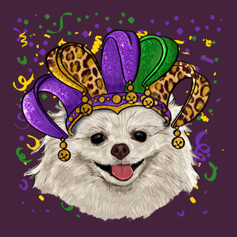 Mardi Gras Hat White Pomeranian Premium Tee by RanaPortraitStore | Teevron