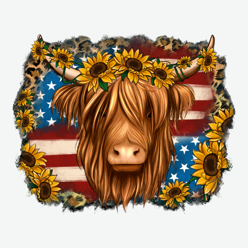 4th Of July Shaggy Cow Urban Heavy Tee by Jasminsmagicworld | Teevron