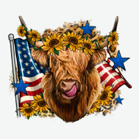 4th Of July Shaggy Cow Leopard Background Urban Heavy Tee | Teevron