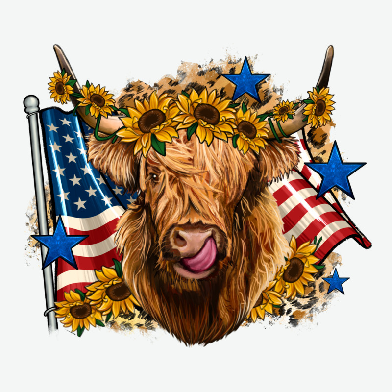 4th Of July Shaggy Cow Leopard Background Urban Heavy Tee by Jasminsmagicworld | Teevron