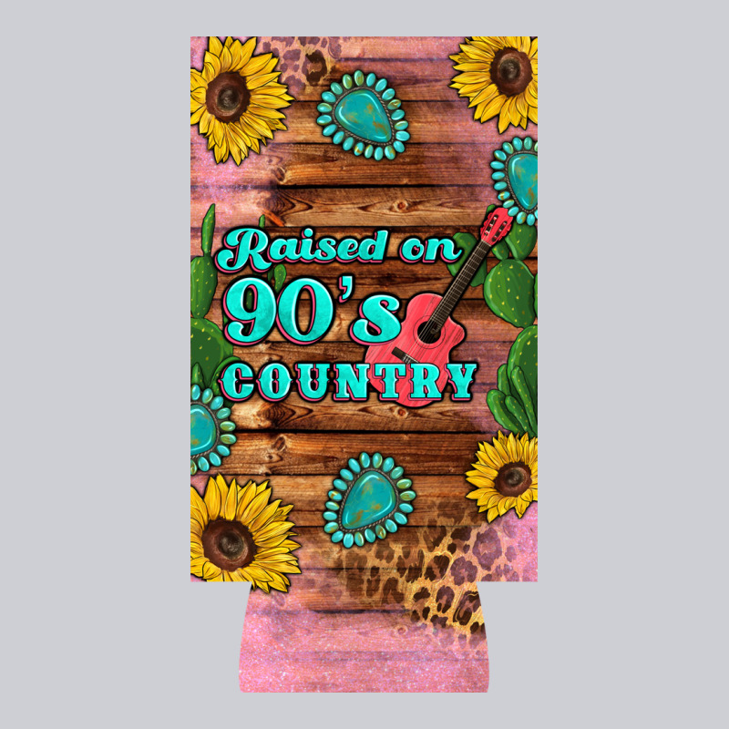 Raised 90's Country Guitar Cactus Sunflower's 12 Oz Can Cooler  (slim) Heavyweight Sweatshirt by Artiststas | Teevron