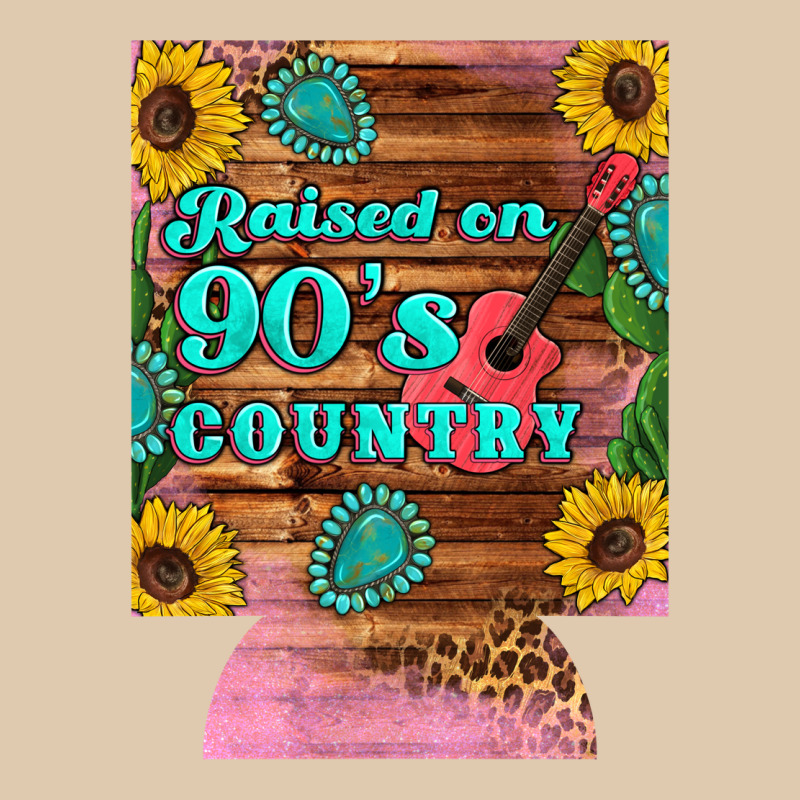 Raised 90's Country Guitar Cactus Sunflower's 12 Oz Can Cooler (regula Heavyweight Sweatshirt by Artiststas | Teevron