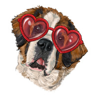 Saint bernard with love glasses | Teevron