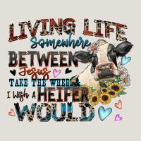 Living Life Somewhere Between Jesus Take The Wheel Heavy Core Tee | Teevron
