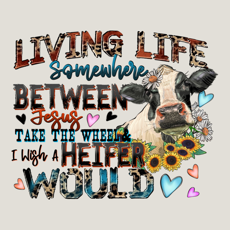 Living Life Somewhere Between Jesus Take The Wheel Heavy Core Tee by Zillion Design Studio | Teevron