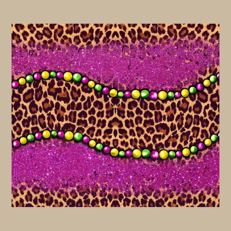 Mardi Gras  Leopard Pink Glitter Bead Long Sleeve Tee by BarkalooDesign | Teevron