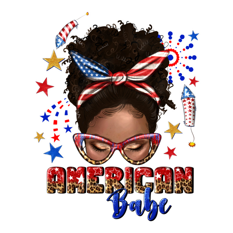American Babe Afro Messy Bun Premium Tee by texasbilliewilder | Teevron