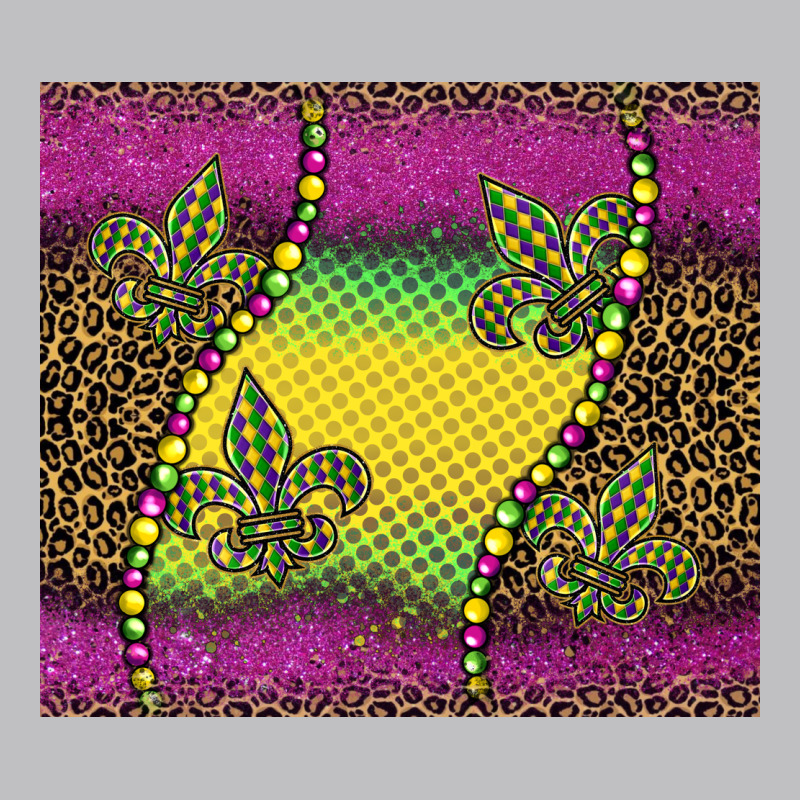 Mardi Gras  Leopard Pink Glitter Long Sleeve Tee by BarkalooDesign | Teevron