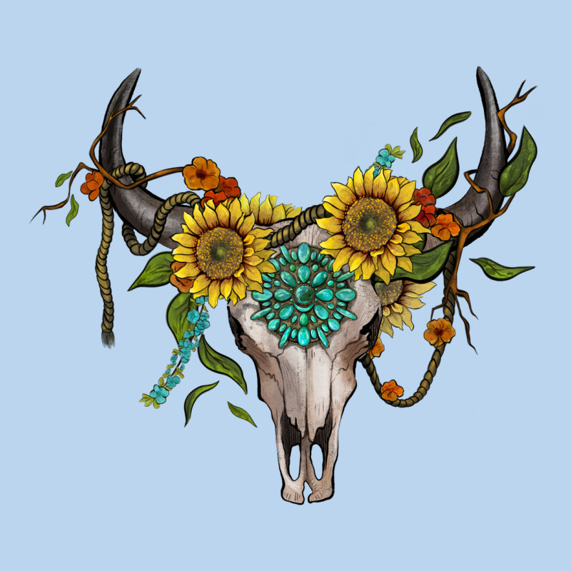 Boho Bullskull With Sunflower And Gemstone Classic Tee by Artiststas | Teevron