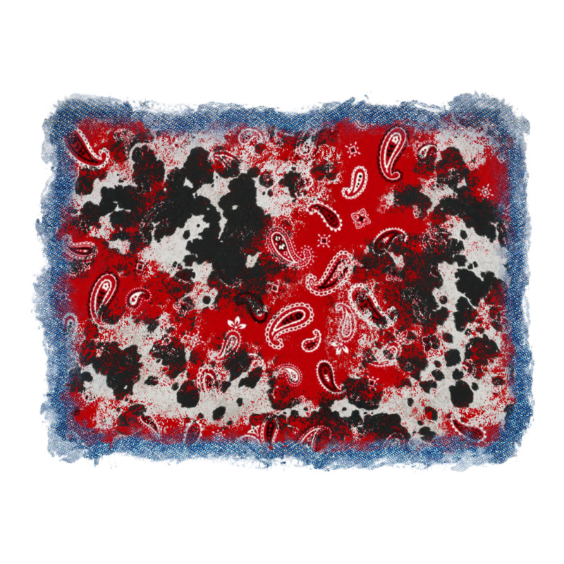 Bandana Cowhide Denim Background Classic Tee by AdoDesignShop | Teevron