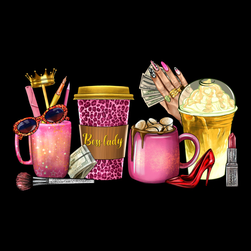 Boss Lady Coffee Cups With Money Heavy Core Tee by texasbilliewilder | Teevron