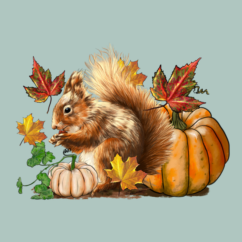 Fall Squirrel Premium Sweatshirt by LillyAllenDesigns | Teevron