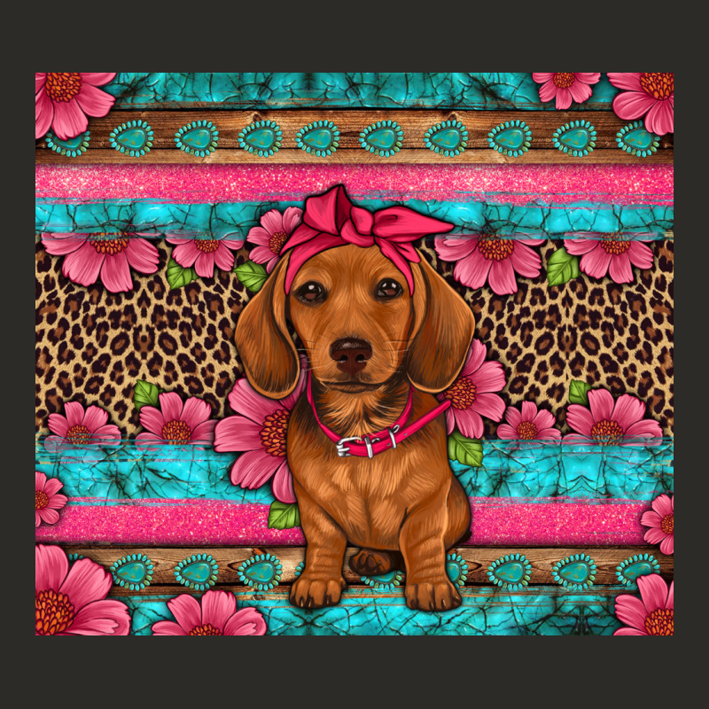 Dachshund Puppy Floral Heavy Core Tee by Artiststas | Teevron