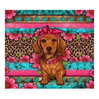 dachshund puppy floral | Teevron