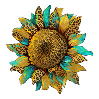 sunflower with leopard and turquoise | Teevron