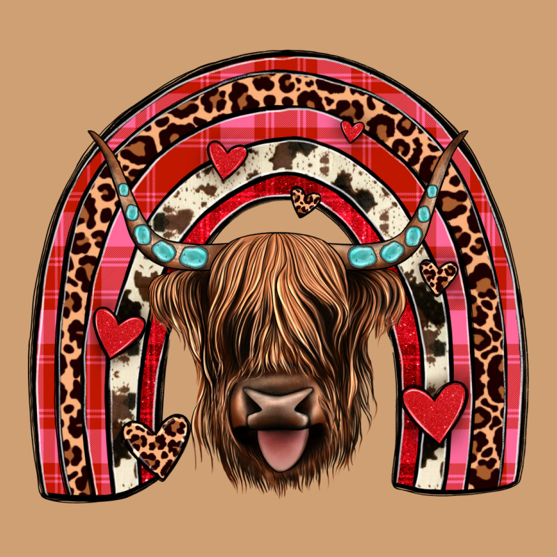 Valentines Highland Cow Rainbow Vintage Tee by JahusDesignShop | Teevron