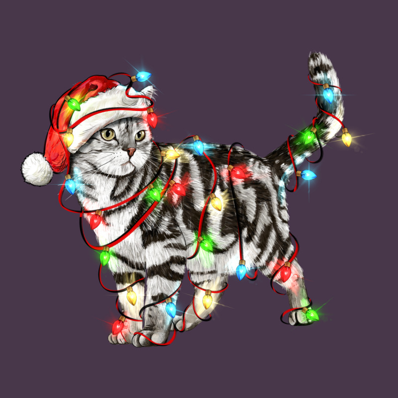 Christmas American Shorthair Cat Heavyweight Hoodie by LillyAllenDesigns | Teevron