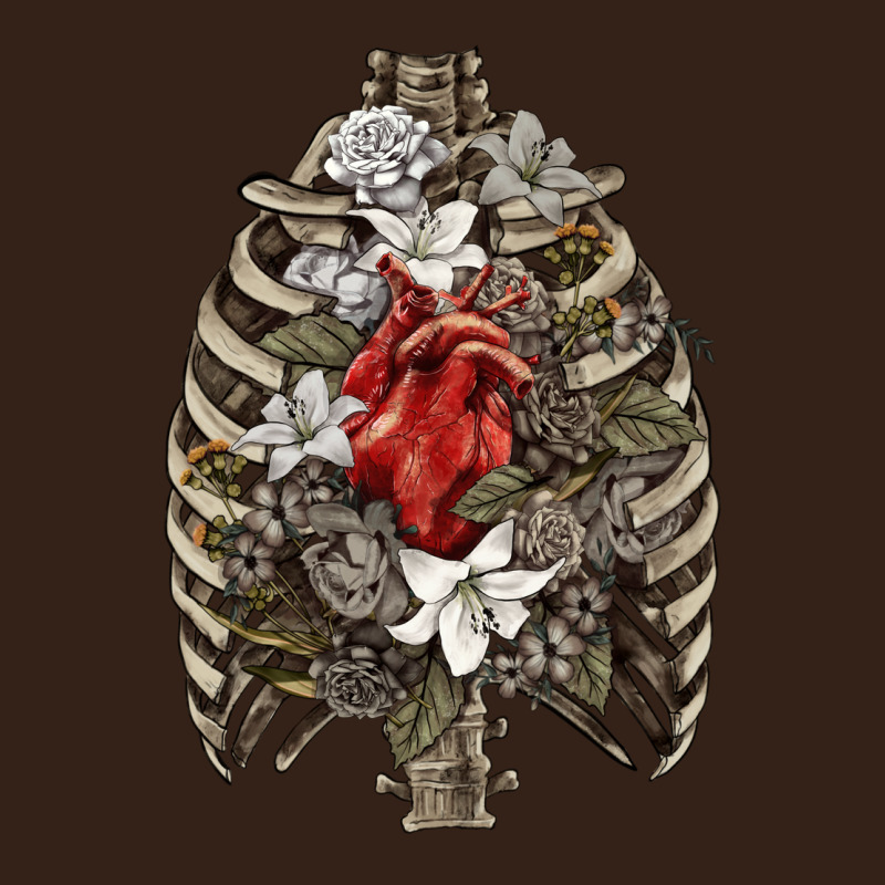 Skeleton Rib Cage Heart Heavy Core Tee by RanaPortraitStore | Teevron