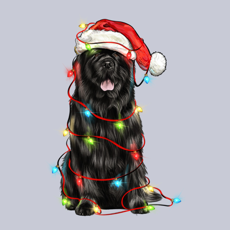 Christmas Newfoundland Dog Heavyweight Hoodie by LillyAllenDesigns | Teevron