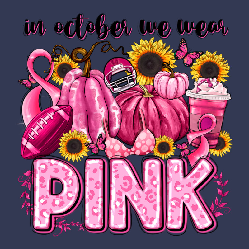 In October We Wear Pink Football Heavyweight Hoodie by LillyAllenDesigns | Teevron