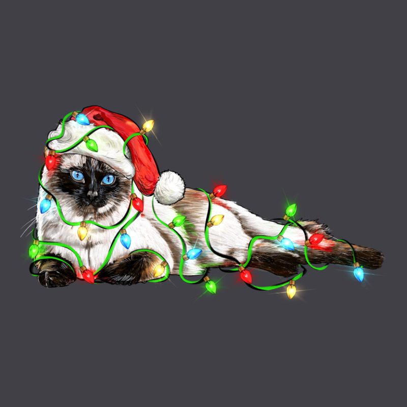 Christmas Siamese Cat Heavyweight Hoodie by LillyAllenDesigns | Teevron