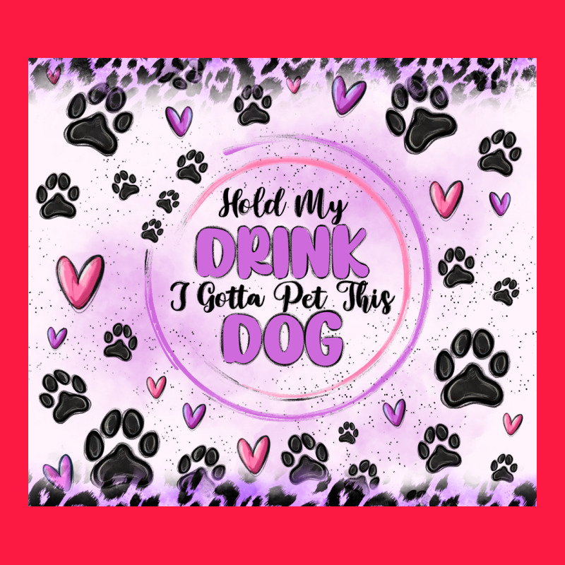 Hold My Drink I Gotta Pet This Dog Zipper Hoodie by MaliasSmallBusiness | Teevron