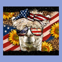 Western 4th Of July Llama Background Long Sleeve Tee | Teevron