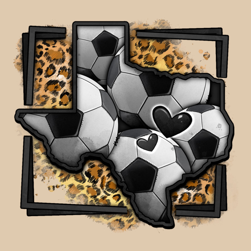 Leopard Soccer Texas Map Heavyweight Sweatshirt by Jasminsmagicworld | Teevron