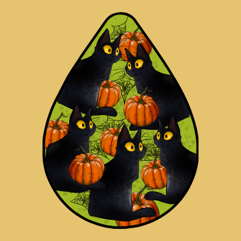 Black Cat Halloween Teardrop Premium Sweatshirt by LillyAllenDesigns | Teevron
